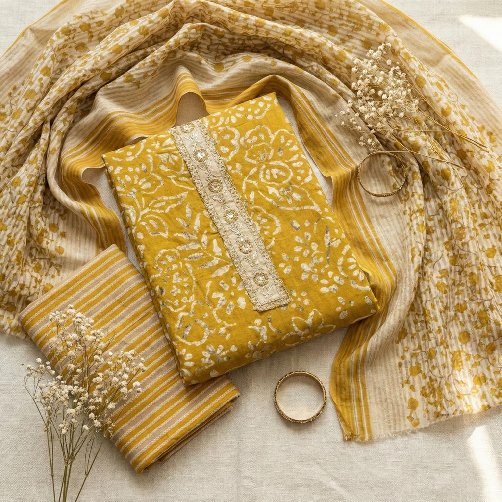 MUSTARD AOP PRINTED WITH CF PLACKET
