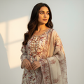 GOL GALA AOP PRINTED WITH NECK DETAILING - RUST