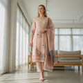 LINEN COLORPETAL PRINTED SET - PINK