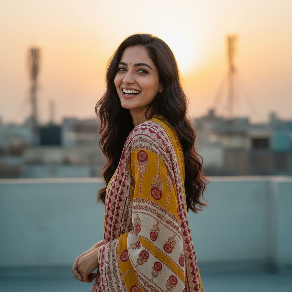 YELLOW PRINTED BANDHANI SUIT
