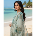 EMBELLISHED FLOWER PRINTED AOP - BLUE